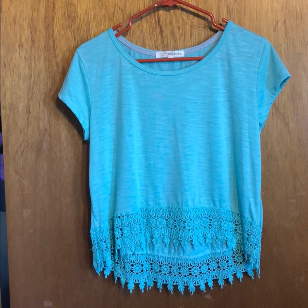 Lacy bottom crop top